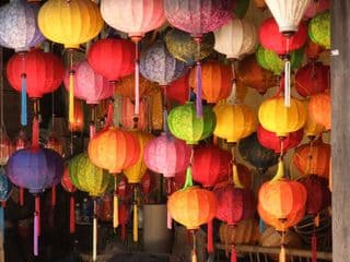 Colorful Lantern Display in Vietnam