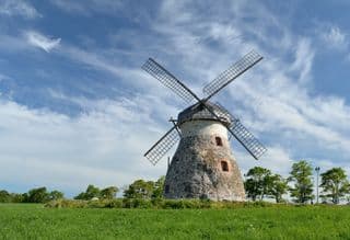 Ancient Stone Windmill in Kuremaa Manor Park