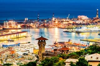 Genoa's Nightly Maritime Symphony