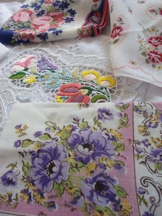 Vintage Floral Hankies Collection