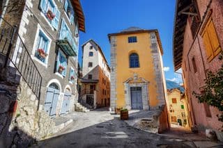 Narrow Alley in the Old Town of Briançon, France