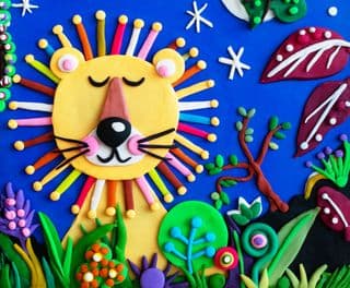 Colorful Plasticine Lion