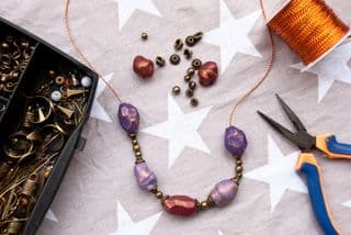 Handcrafted Beaded Necklace in Progress