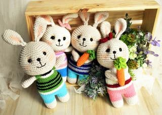 Handcrafted Crochet Bunny Dolls