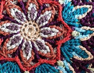 Colorful Crocheted Flower Mandala