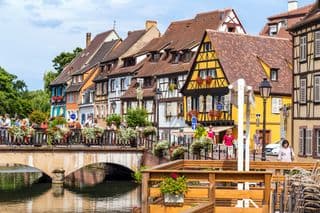 Traditional Half-Timbered Houses in Colmar, France