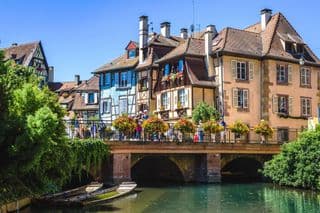 Colorful Half-Timbered Houses in Colmar