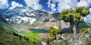 Snow-Capped Fan Mountains in Tajikistan