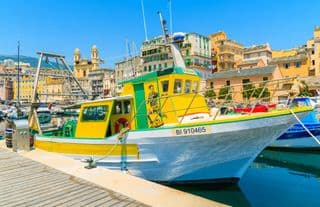 Vibrant Fishing Vessel at Bastia Harbour