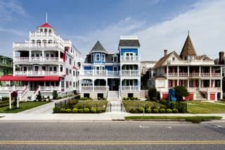 Colorful Victorian Homes in Cape May, New Jersey