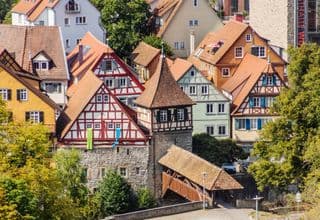 Half-timbered Houses in Schwäbisch Gmünd, Germany