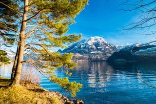 Snow-capped Mountain Reflection in Lake Louise