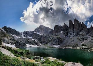 Sky Pond with 'Shark's Tooth' Mountain
