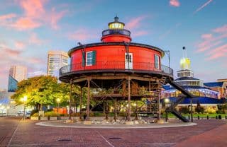 Baltimore's Seven Foot Knoll Lighthouse at Sunset