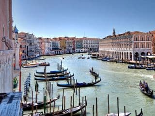Gondolas Plying the Grand Canal Venice
