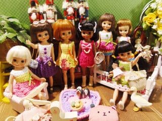 Colorful Crochet Doll Dresses