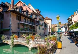 Annecy Old Town along the Thiou River