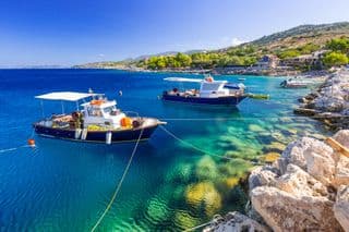 Fishing Boats at Laganas Bay, Zakynthos, Greece