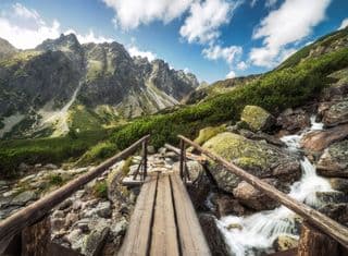 Wooden Bridge in the High Tatras National Park