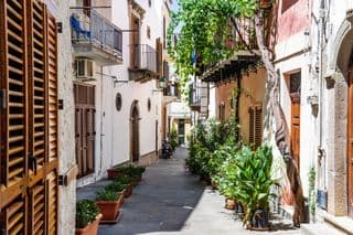 Narrow Alley in Lipari Old Town