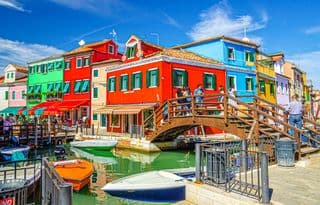 Vibrant Burano Canals in Venice