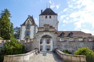 Medieval Castle Oberhofen in Switzerland