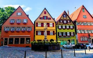 Half-timbered facades of Dinkelsbühl, Bavaria, Germany
