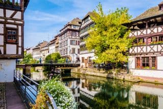 Half-timbered Houses along the Ill River in Strasbourg