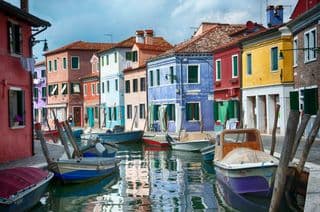 Vibrant Canals of Burano, Italy