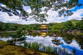 Kinkaku-ji Temple Reflection in Pond