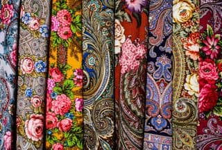 Exquisite Floral Tapestry of Russian Shawls