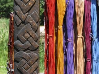 Ancient Nordic Hues: A Palette of Viking Leather Strands