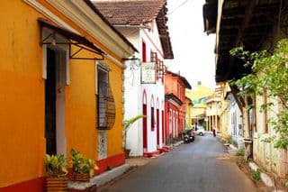 Colorful Lane in Panaji, Goa, India