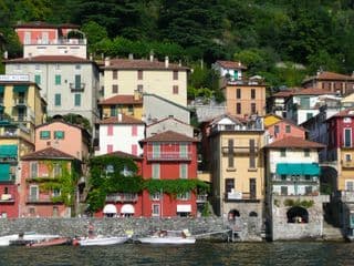 Colorful Houses by Lake Como
