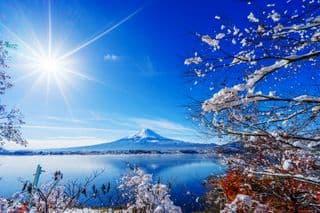 Winter at Lake Kawaguchiko and Mount Fuji