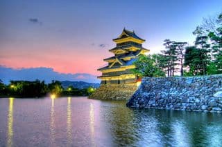 Matsumoto Castle at Sunset