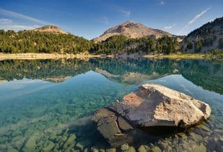 Lassen Peak Reflection in Lake Helen