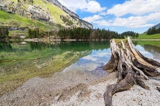 Reflective Alpine Lake in Switzerland