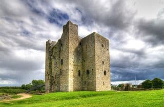 Medieval Trim Castle in Ireland under Stormy Sky
