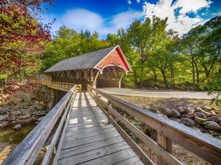 Covered Bridge in Franconia Notch State Park