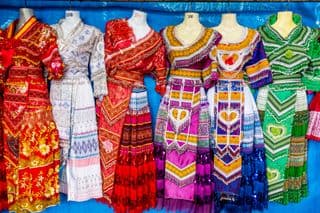 Vibrant Hill Tribe Dresses from Thailand