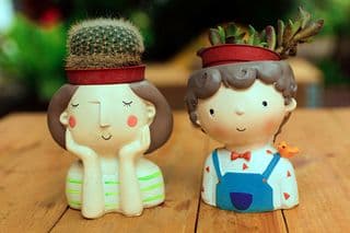 Ceramic Doll Planters