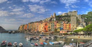 Vibrant Port of Liguria, Italy