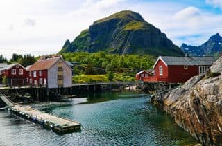 Traditional Norwegian Fishing Village