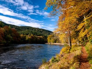 Autumnal Splendor Along the Scottish River Tay